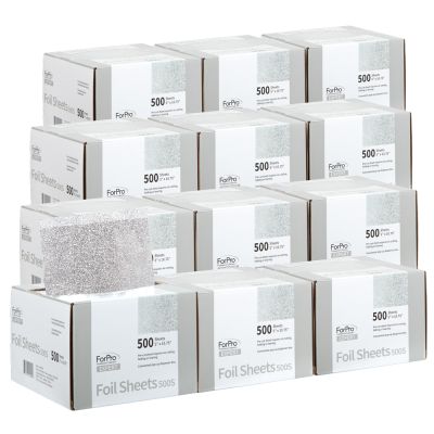 ForPro Expert Embossed Foil Sheets 500S 5" x 10.75" Pop-Up Dispenser 500 sheets, 12 count