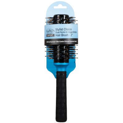ForPro Expert Stylist Choice Dual Nylon & Vegan Bristle Hair Brush 2"