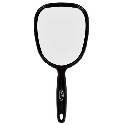 ForPro Classic Hand Mirrors, Black, Compact, 5” W x 10.5” L, 3-Count