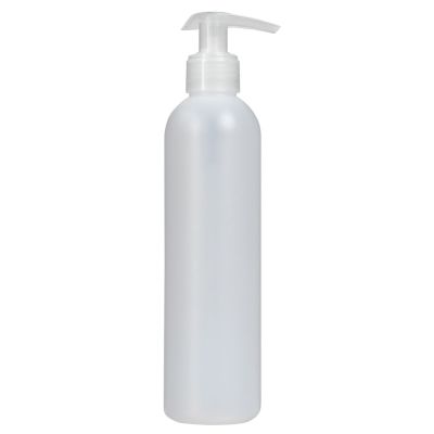 ForPro Cosmo Natural PET Pump Bottle Round 8 Oz.