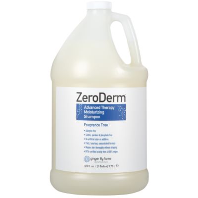 ZeroDerm Advanced Therapy Moisturizing Shampoo is for all hair types: Thick, luxurious, and concentrated. Washes hair thoroughly without stripping natural oils and prepares hair follicles for conditioner. Fragrance-free. Gallon.