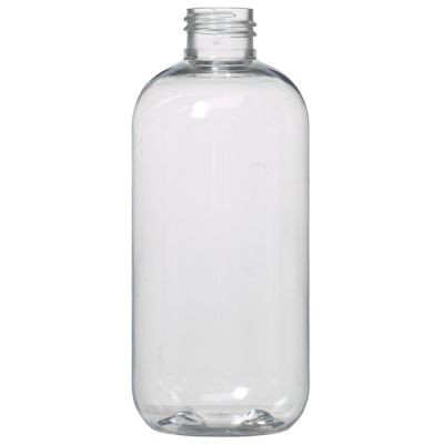 Boston Round PET 24/410 Clear 8 oz.