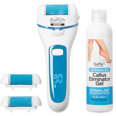 ForPro Expert Rechargeable Foot Care Callus Remover Kit with Free Advanced Callus Eliminator Gel  8 oz.